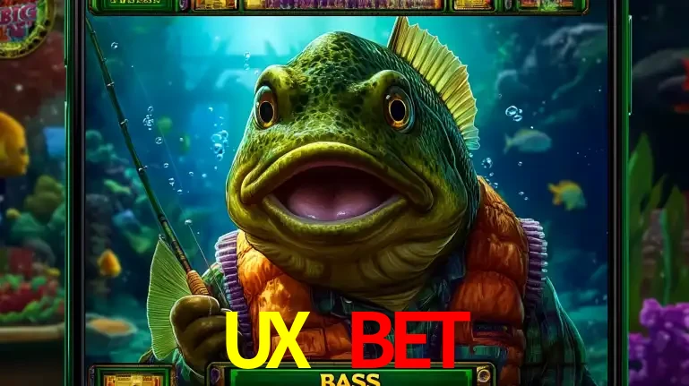 Personagem de peixe pescador do popular jogo de slot com tema de pescaria, uma das emocionantes opções de caça-níqueis para jogar e ganhar no cassino UX BET.